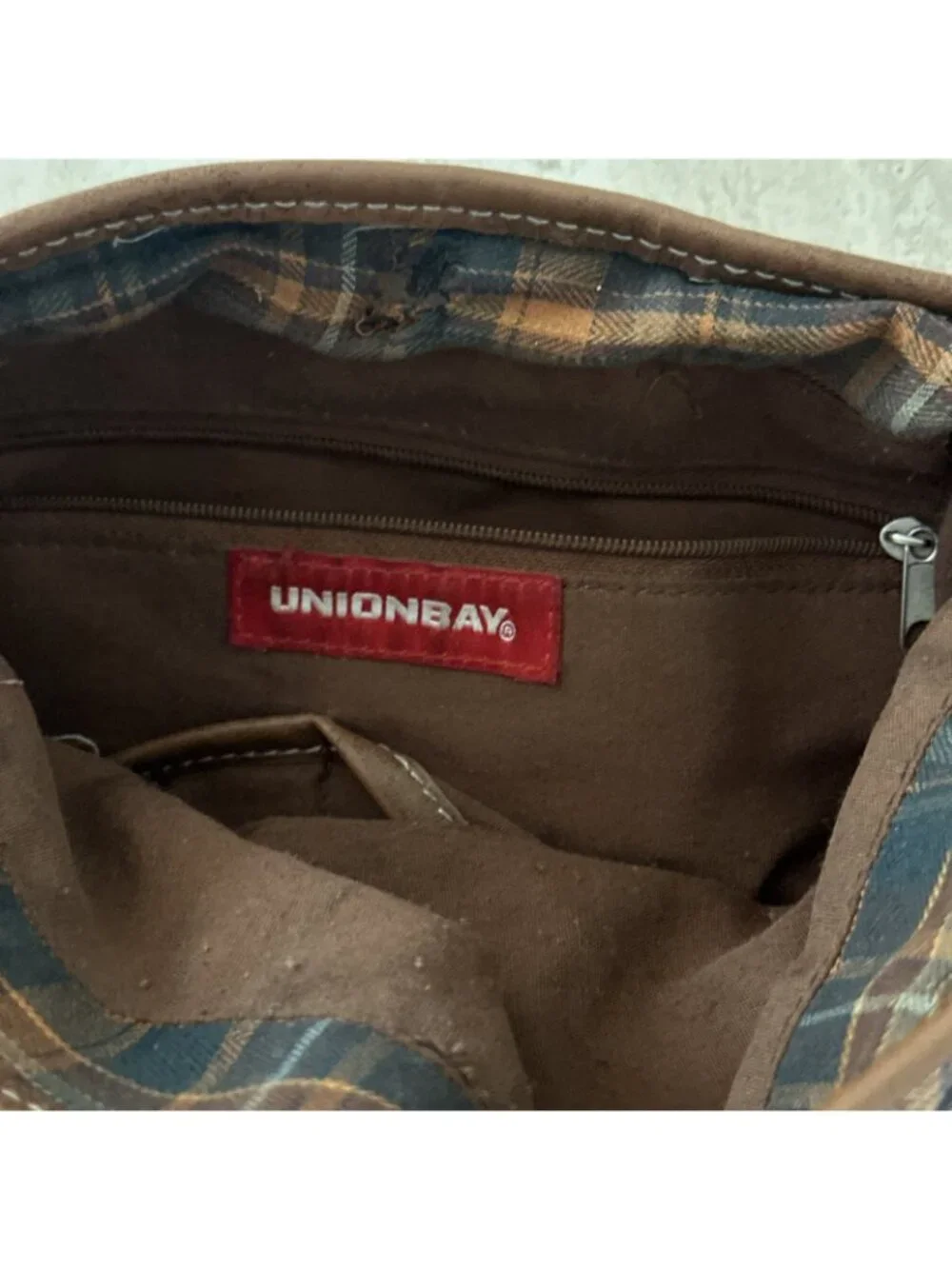 Union Bay Crossbody Patchwork Madras Plaid Shoulder Bag Tote Boho Hippie Y2K
